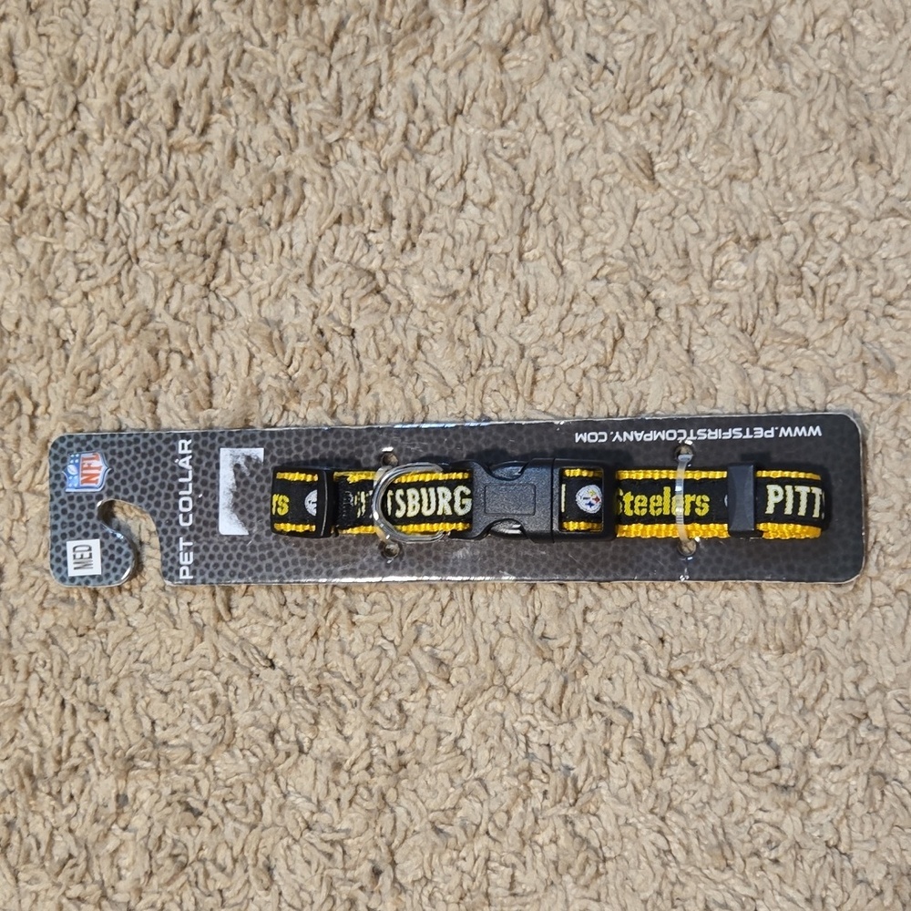 Pitssburg Steelers Dog Collar- Size Medium‎